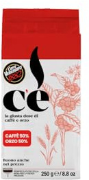 Caffè Vergnano 1882 - Macinato per Moka Miscela C'è Caffè e Orzo | Confezione da 250 g