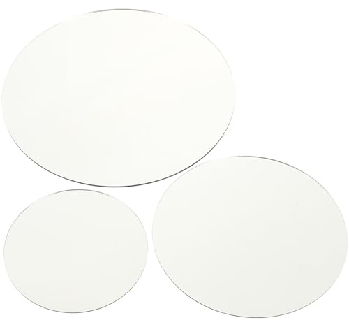 Toddmomy Accessoires Photo Faciles à Utiliser Lot de 3 en Acrylique Argenté Miroirs Ronds pour Photographie pour Bijoux et Produits en Studio
