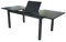 Doppler Voll Aluminium Gartentisch 220/280 x 100 cm mit Synchronauszug anthrazit schwarz