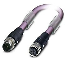PHOENIX CONTACT SAC-5P-MS/0.5-920/FS SCO circaNopen DeviceNet Bussystem-Kabel, 5-Polig, PUR Halogenfrei, Stecker Gerade M12 Speedcon, A Kodierung, Auf Buchse, A Kodierun, 0.5m Kabellänge, Violett