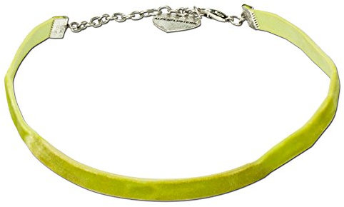 Alpenflüstern Trachten-Samt-Kropfband elastisch - Trachtenkette enganliegend, Velvet Kropfkette, Damen-Trachtenschmuck, Samtkropfband schmal hell-grün DHK076