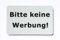 2x Bitte keine Werbung magnetisch und selbstklebend Aufkleber Tür Schild Türschild Briefkasten Briefkastenschild Haus Praxis Büro Geschäft silber (7)