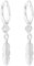 Monkimau Damen Ohrringe Feder Ohrhänger aus 925 Sterling Silver echt Silber mit Kristallen