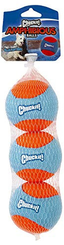 Chuckit! Amphibious Dog Balls Floating Dog Toy Fetch Balls Indoor and Outdoor Toys for Dogs - 3 Pack