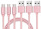 PHONILLICO Lot de 3 Cables Compatible avec Huawei P30 / P30 LITE / P30 PRO / P20 / P20 LITE / P20 PRO / P10 / P9 / P9 PLUS - [Pack 3] Cable Chargeur USB-C Nylon Tressé Rose 1 Metre