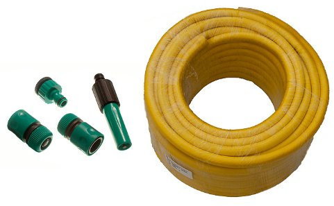 Garden Hose Pipe Anti Kink Hose 60M Length + HOZELOCK Compatible CONNECTORS