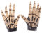 Amosfun 1 Paar Halloween Skelett Handschuhe Horror Vollfinger Handschuhe Party Schädel Geist Kostüm Handschuhe Bühne Performance Handschuhe