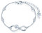MicLee Damen Einfach Armband Zirkonia 925 Sterling Silber Allergenfrei Glücklich Vierblättriges Kleeblatt Unendlichkeit Zeichen Armreif Armkette mit Geschenkbeutel Super Geschenk für Mutter Freundin