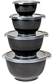 Rosti Margrethe-Set mini 8 Teile schwarz Rührschüsselset mit Deckel in gewohnter Qualität Black 8-teilig
