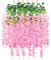 SMALUCK Artificial Wisteria Flowers Vine Fake Wisteria Garland Hanging Flowers for Wedding Garden Home Party Decorations,Light pink