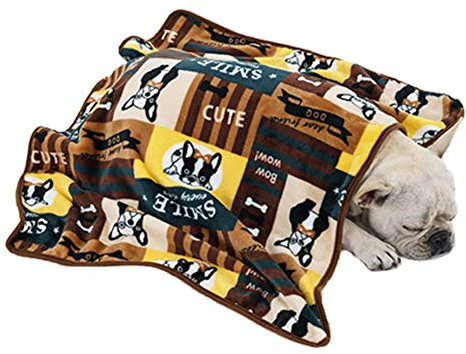 BOduShang Hundedecken Sanft Hundematte Plüsch Personalisierter Druck Hundebecken Waschbar Hunde Decke for Zuhause Zwinger Wagen Reise Drinnen Und Draußen Camping Large
