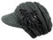 dy_mode Schirmmütze Damen Strickmütze Mütze mit Holzknopf - A080 (A0082-Dunkelgrau)