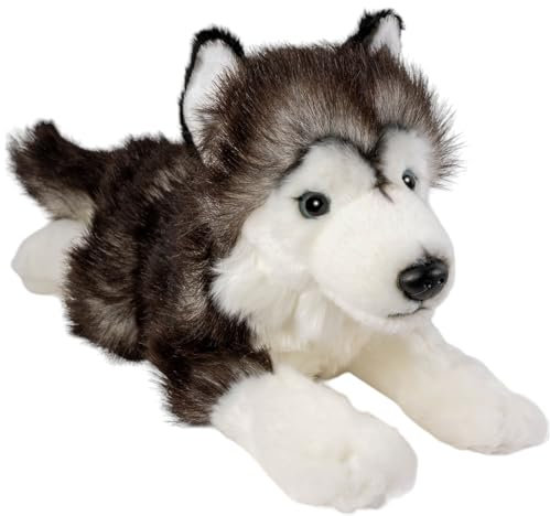 Carl Dick Husky, schwarz, liegend, Hund, Plüschtier, Kuscheltier ca. 32cm 3552