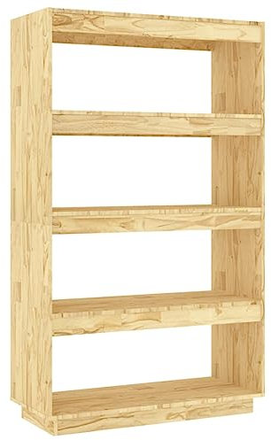 vidaXL Massivholz Kiefer Bücherregal Raumteiler Standregal Aktenregal Wandregal Regal Raumtrenner Bücherschrank Holzregal 80x35x135cm