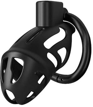 LOCKINK Chastity cage männer peniskäfig, Erwachsene Sex spielzeug Cock Cage, herren keuschheitskäfig mit 3 Größen Ringen &1 Schloss, SM Fetisch Extrem Penis Bondage Hohldesign Atmungsaktiv Penis Käfig