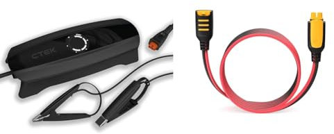 CTEK CS One, Chargeur De Batterie 12V, Intelligent, Voiture Et Moto, Mainteneur De Charge avec Charge Adaptative & 56-304 Connect 2.5M Extension: Verlängern Sie Die Reichweite Ihres CTEK Ladegeräts