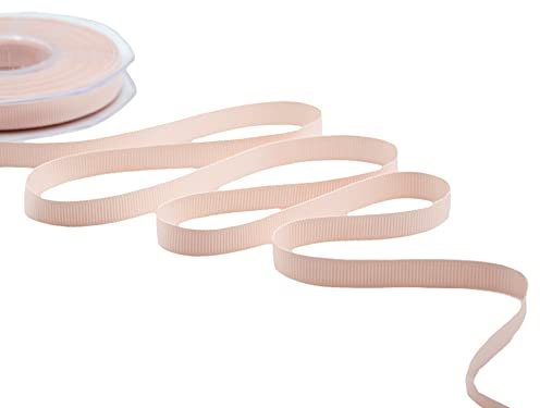 Furlanis - Gros Grain, Ruban Décoratif pour l'Emballage, Faveurs, Tissu Italien - Rose Poudré, 10 mm x 20 m