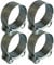 Boltza® Single Bolt Hose Super Clamp 56-59mm Clip Silicone Rubber Exhaust x4