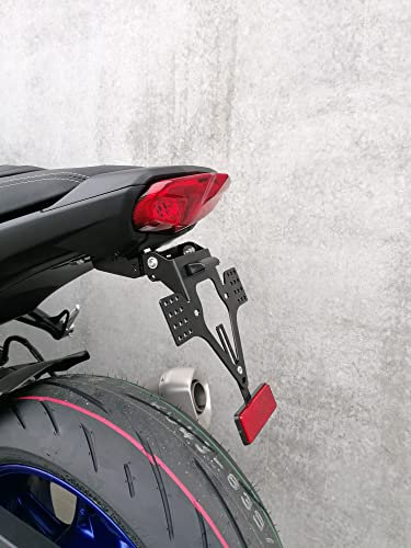 kurzer Kennzeichenhalter EVO Set für Yamaha MT-10 / SP Bj 2022-2024 Kennzeichenträger GroFaTec mt10 Nummernschild Träger Halter kurzes Heck Heckumbau