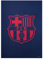 Displate Offiziell FC Barcelona MetallPoster Magnetische Befestigung Inklusive Lizenziert Bilder Hochwertiges Poster FC Barcelona - Crest - Crest red navy Poster 45 cm x 32 cm