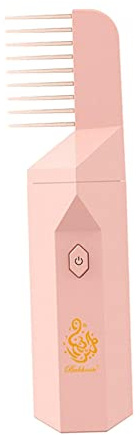 MagiDeal Elektrischer Diffusor Räucherstäbchenhalter mit Haarkamm Tragbarer USB wiederaufladbarer Weihrauch Räuchergefäß Elektronischer Räuchergefäß für den, ROSA