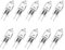 ShuoHui 10x G4 Halogenlampen 5W 12V Dimmbare Bi-Pin-Basis Klare Kapsel Warmweiß Dimmbar Glühbirne Lampe (watts, 5)