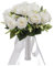 Brautstrauss, Hochzeit Blumenstrauß Koreanischen Stil Weißer gefälschter Rosen-Brautstrauß mit Perlendekoration,Hochzeitssträuße künstlich,Brautstrauss Blumenstrauß Hochzeit Künstlich Blume