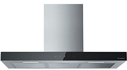 Schneider SCHB9612TB Campana decorativa mural de 90 cm 647 m³/h Acero inoxidable/Negro