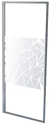 ONDÉE, Paroi fixe en verre trempé de 6 mm EKLA, traitement anti, calcaire, installation réversible, profilé en aluminium chromé ajustable +/, 8 mm, 185x80 cm transparent