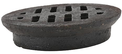 1 Stück Gusseisen-Bodenablauf, Badewannen-Abflussabdeckung, Badewannensieb, Außen-Abflussabdeckung, Küchenspüle, Abflussstopfen, Dusche, Bodenablauf, Dachrinnenschutz, Haushalts-Bodenablauf, Schwarz (