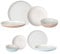 KÜTAHYA PORSELEN Geschirr Set 8-teilig | Porzellan Tafelservice für 2 Personen | Flachteller & Tiefteller | Spülmaschinen- & Mikrowellengeeignet | Modern, Elegant & Zeitlos
