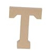 Décopatch AC871Cpack - Packung 3 Träger aus Pappmaché, Buchstabe T, aus Pappmaché, 15,4x2,5x20 cm, Kraftbraun, 1 Pack