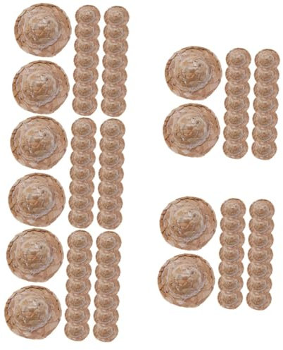 UPKOCH 80pièces Chapeaux Tissés pour Poupées Accessoires De Décoration Et Photographie Chapeaux Artisanaux Légers Et Charmants
