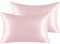 NTBAY Silk Satin Pillowcases - Satin Pillowcase for Hair and Skin, Pillow Cases 2 Pack with Envelope Closure, 50x75 cm, Light Pink