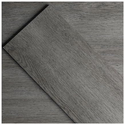 GreenFullHouse Selbstklebende Bodendielen Vinyl Bodenfliesen Holz-Effekt abziehen und kleben Bodenfliese feuerbeständig für Büro Esszimmer Flure Bodendielen 2.0mm 36 Planken (5.02m²,Silber Eiche)