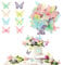 40 pcs Butterfly Cake Decorations Cupcake Toppers Rice Paper Candy Cake Decorations 3D Colourful Butterfly Cake Toppers