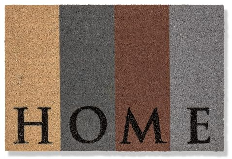 Astra rutschfeste Kokosmatte innen - Fußmatte Home 40 x 60 cm (Rechteckig) | Coco Style Fussmatte Innenbereich & überdachter Außenbereich Türmatte wetterfest Fußmatte Kokosfaser natur strapazierfähig