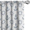 ABAKUHAUS Ancora Tenda a Pannello Set di 4, Retro Maritime Design, Trattamento della Finestra per Stanza e Camera da Letto, 150 cm x 175 cm, Navy Blue And White