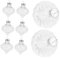 BUGUUYO 8St transparente Plastikkugel leer runde Kugeln Christbaumkugel Birne DIY weihnachtsbasteln Weihnachts basteln weihnachtsdeko Weihnachtsbaumkugeln Weihnachtsbaum hängende Ornamente