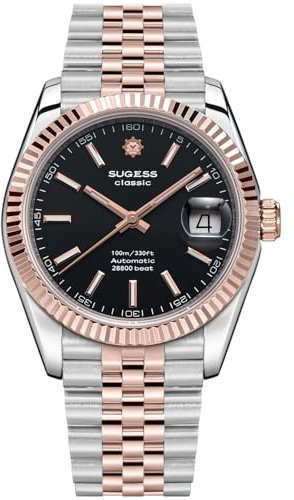Sugess Classic S447.KP Business ST2130 automatische mechanische Herrenuhr, Rosegold, Armband
