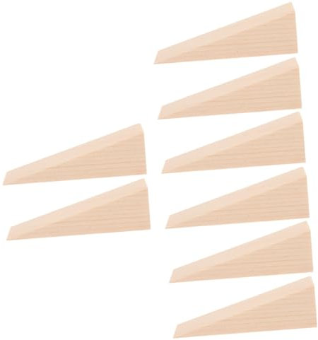 Parliky 8 Pcs Wooden Door Stop Beadable Wedges Door Wedge Nail- Door Stop Door Stop Adorn Door Stop Block Door Alarm Stopper Bedroom Door Stopper Wedge Doorstop Door Stop Nail