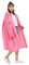 COSMEVIVI Regenmantel Für Damen Fahrrad Regencape Regenmantel Mit Kapuze Rollerabdeckung Fahrradponcho Mit Reißverschluss Fahrradregenmantel Für Mädchen Rosy