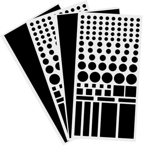 Focenat 4 Feuilles Light Dimming Sticker, 50%-80% et 100% Autocollants de Blocage de la Lumière, Couvercles À Led Atténuants de Lumière, Feuilles De Gradation De Lumière Pour Routeurs et Électroniques