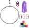 FFYUTING Aerial Hoop Lyra Hoop Set, Professionelles Single Point Aerial Strop Ring Kit, mit Fitting, Zirkus Requisiten Ideal für Tanzstudio Aerial Fitness