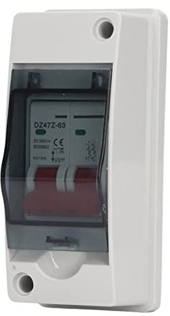 Interrupteur de Déconnexion Solaire PV, Interrupteur de Déconnexion de Panneau Solaire, Isolateur de Circuit Photovoltaïque, Boîte de Disjoncteur Miniature pour Camping-car, (20A)