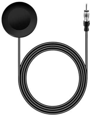 Votvlog Antena de Radio de Coche Universal, FM Antena para Parabrisas Adaptador Montaje Oculto Adhesivo con Conector DIN 3M Extensión de Cable para Coche SUV Camión Vehículo Radio Estéreo