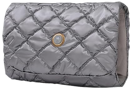 TopHomer USB Hand Warmers with 3 Heating levels, Rechargeable Handwarmers Muffs Bag for Women Men Indoor Outdoor (Grey)