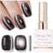Shining She Gel Nail Polish Cat Eye, 15ML Jelly Black Glassy Crystal Magnetic Nail Polish with Magnet Soak-Off UV/LED Shimmer Glitter Gel Polish for Nail Art Salon DIY Home, 1PC