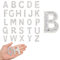 sourcing map 26pcs Rhinestone Iron on Letter Patches, A-Z Self Adhesive Glittery Rhinestone Alphabet Letter Sticker Appliques for DIY Jackets Hats Clothes Backpack, Silver