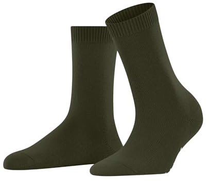 FALKE Damen Socken Cosy Wool W So Wolle Kaschmir einfarbig 1 Paar, Grün Artichoke 7436, 39-42